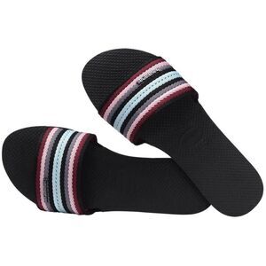 Havaianas Women's You Malta Mix Slide Sandal, Size 10, Black/Multi, NWT‎